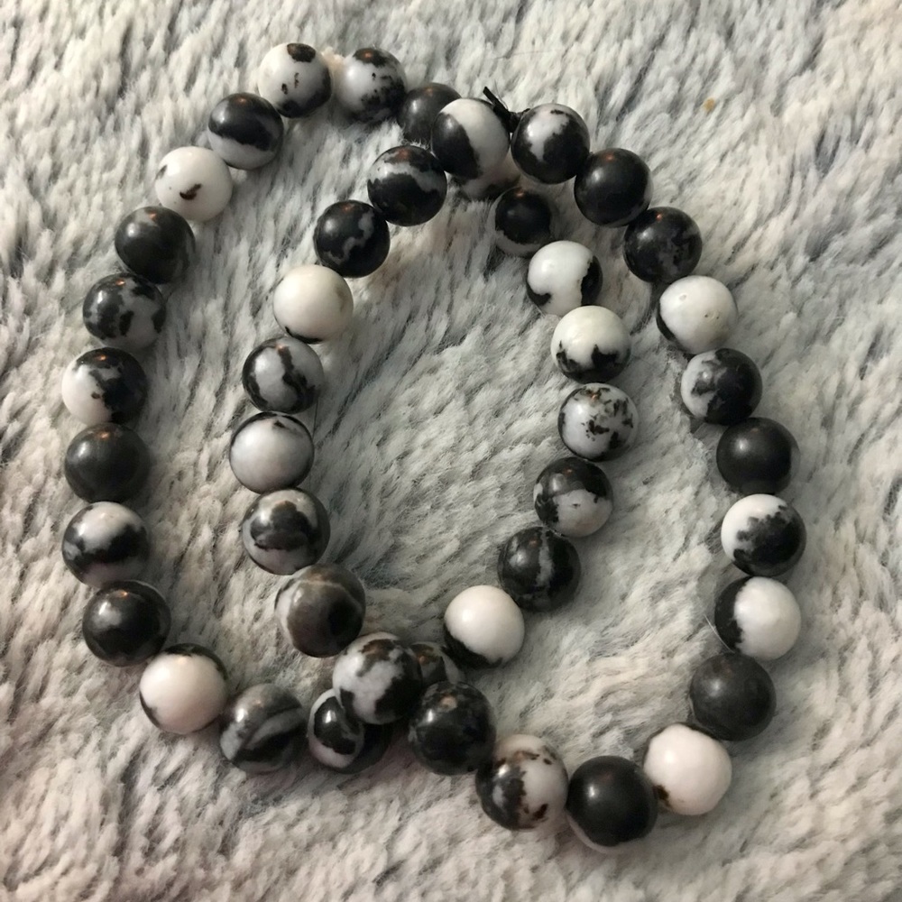 Black Zebra Jasper Bracelet Set -SALE 🌟